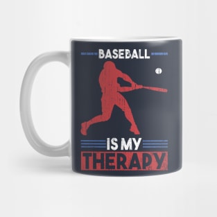 Baseball is my Therapy gift idea present Mug